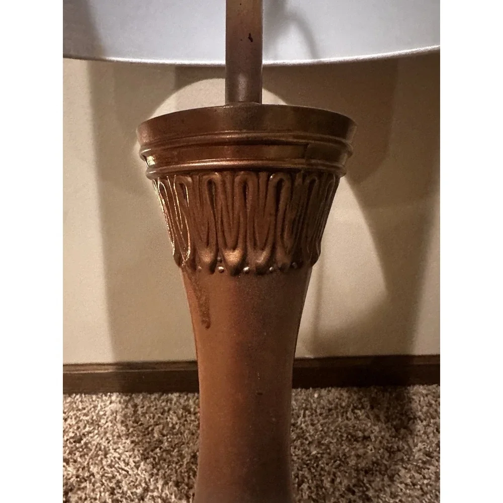 Vintage‎ Brass Table Lamp Traditional Urn Style Heavy Metal Base 26 Inch